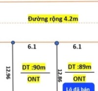 Bán lô đất mặt tiền 6,1m gần vành đai 4, View hồ đường rộng hơn 4m giá đầu tư