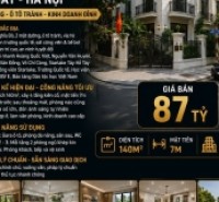 BÁN BIỆT THỰ KĐT NGHĨA ĐÔ - CẦU GIẤY - 2 MẶT ĐƯỜNG, Ô TÔ TRÁNH - KINH DOANH ĐỈNH - 140M2 - MT 7M - 87 TỶ