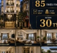 BÁN TÒA APARTMENT TỪ HOA - TÂY HỒ - THANG MÁY - GẦN HỒ TÂY - DÒNG TIỀN 85 TRIỆU/THÁNG - 65M2 - 9 TẦNG - 30 TỶ