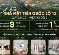 BÁN CĂN HỘ 2PN MẶT TIỀN QUỐC LỘ 13 CHỈ TỪ 2,4 TỶ THANH TOÁN 20% NHẬN NHÀ
