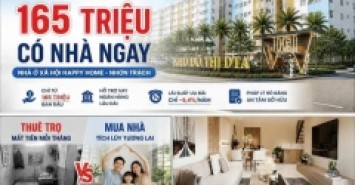 Happy Home 2PN + 2WC - Thanh toán 30% (165 Triệu) sở hữu ngay, sổ hồng riêng⁠