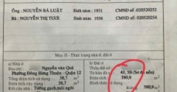 Mặt tiền Nguyễn Văn Quá Đông Hưng Thuận Quận 12 - 10x 36m (CN: 380m2) - HDT: 50tr/th - Giá 27 tỷ TL