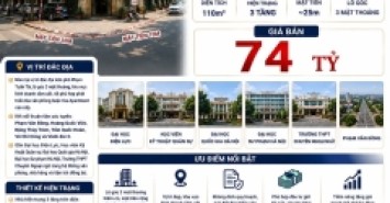 BÁN NHÀ PHẠM TUẤN TÀI - CẦU GIẤY - LÔ GÓC - VỊ TRÍ VÀNG XÂY TÒA VP - 110M² - MT 25M - 74 TỶ