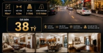 BÁN NHÀ PHÂN LÔ QUẦN NGỰA - VĂN CAO - BA ĐÌNH - Ô TÔ TRÁNH - VỈA HÈ KINH DOANH  - 90M2 - MT 4.5M - 38 TỶ