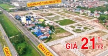 Đất nền 135m2 MT 7,5m cạnh nhà máy Samsung Thái Nguyên 100.000 nhân công