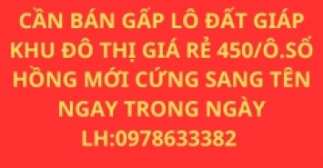 Sát cạnh quy hoạch đại đô thị sinh thái quy mô rộng trên1.500 ha.