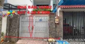 Nhà hẻm 611/13/10 Lê Văn Thọ, Phường 14, Gò Vấp, Hẻm 4m, 4,25x25m, Cn 105 m2, trệt 1 lầu, 8,2 tỷ TL