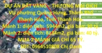 DỰ ÁN ĐẤT VÀNG – THƯƠNG MẠI DỊCH VỤ THANH HÓA.