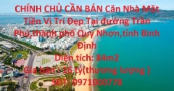 CHÍNH CHỦ CẦN BÁN Căn Nhà Mặt Tiền Vị Trí Đẹp Tại Tp Quy Nhơn,tỉnh Bình Định