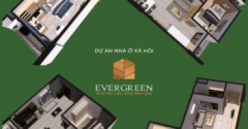 Nhà ở xã hội EVERGREEN TRÀNG DUỆ cao 15 tầng, 1 tầng hầm với tổng 2538 căn, cơ cấu DT từ 26-55m2