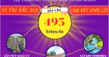 Cần bán lô đất trung tậm quận Dương Kinh Hải Phòng đường oto vào tân đất giá rẻ 495Tr/Lô.
