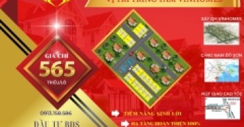 Gia đình tôi cần bán lô đất nằm trên quận Dương Kinh giá rẻ sổ đỏ riêng 495Tr/lô.