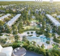 Bán nhanh căn hộ 3 phòng ngủ Eco Retreat có vườn mây tầng trung toà S2 Sky Retreat, phòng master view biệt thự đảo